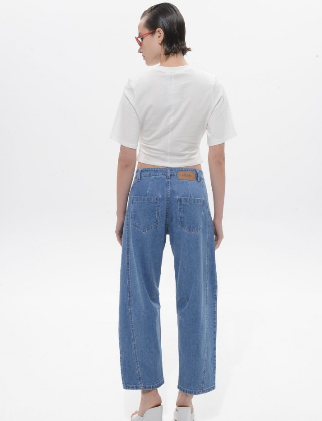 Mid Blue Denim Rumi Pants  Sac & Co