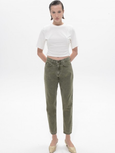 Khaki Denim Angela Pants Sac & Co