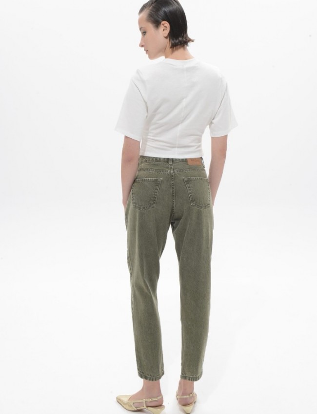 Khaki Denim Angela Pants Sac & Co