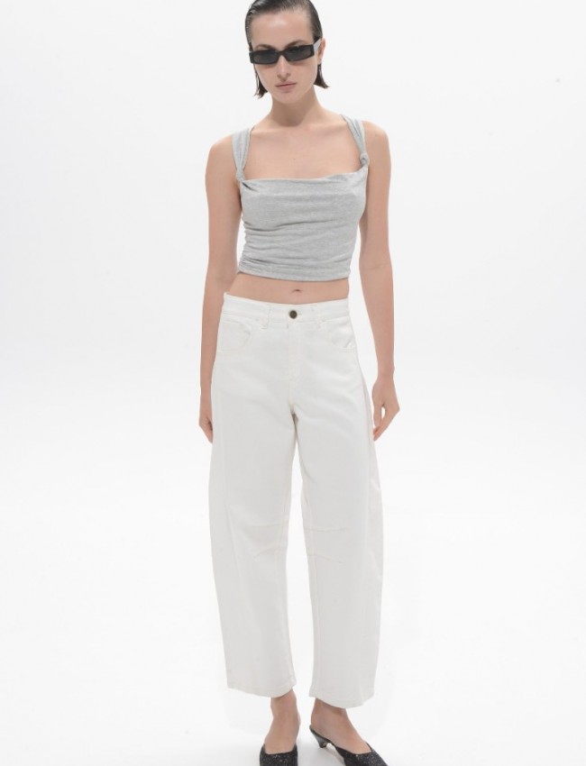 Rumi white jean pants