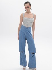 Mid Blue Denim Selma Pants Sac & Co