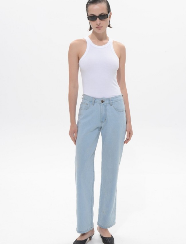 Light Blue Denim Stacy Pants Sac & Co