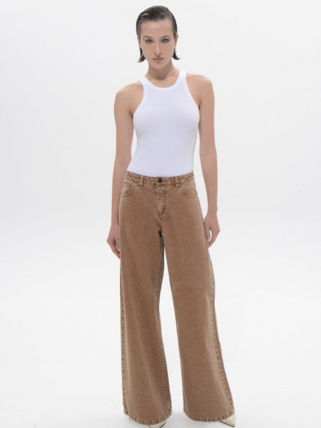 Tobacco Belen Denim Pants Sac & Co 