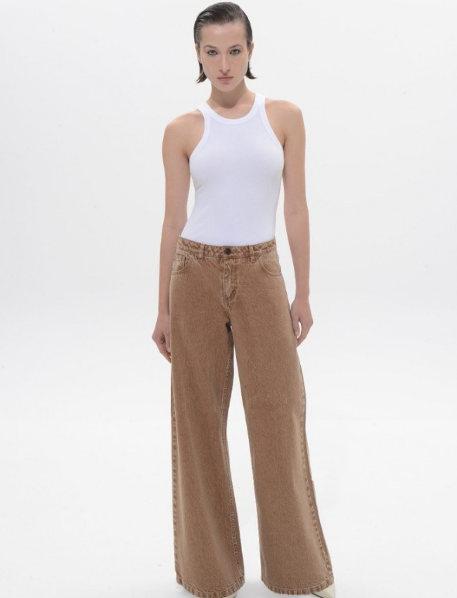 Tobacco Belen Denim Pants Sac & Co 