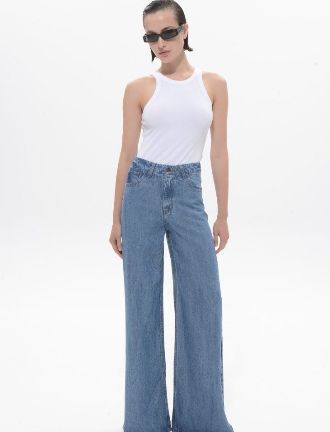 Mid Blue Belen Denim Pants Sac & Co 