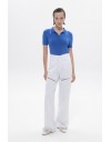  White Cindy Denim Wide Leg Pants Sac & Co