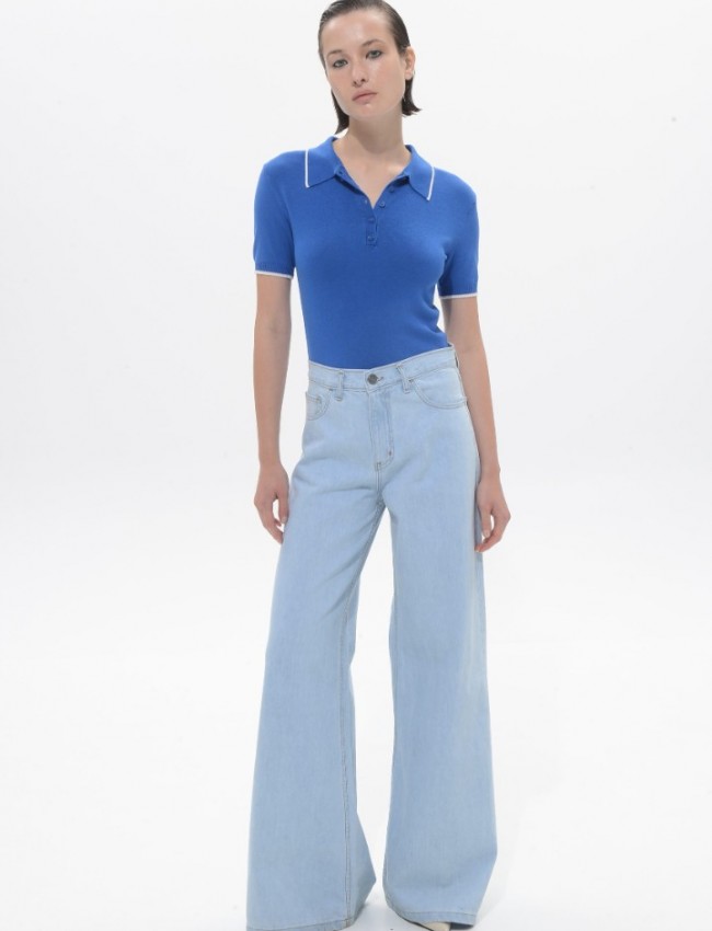 Light Blue Denim Belen Pants Sac & Co