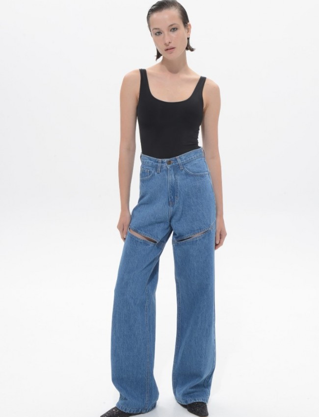 Mid Blue Denim Cindy Pants Sac & Co Mid Blue Denim Cindy Pants Sac & Co