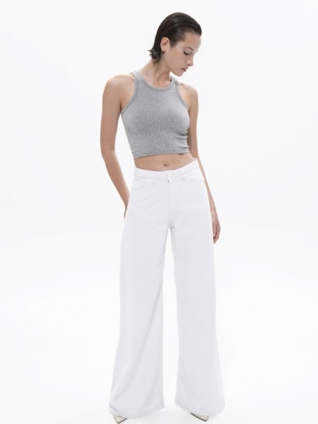 White Belen Denim Pants Sac & Co 