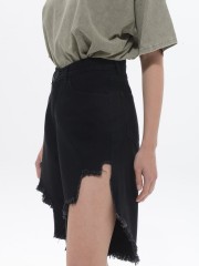 Black Denim Analu Shorts Sac@Co