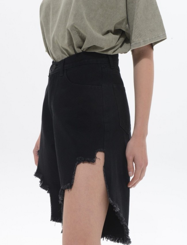 Black Denim Analu Shorts Sac@Co