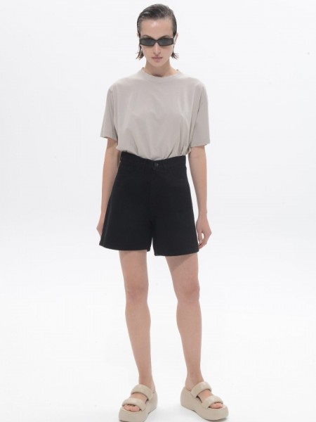 Black Denim Noema Shorts Sac@Co 