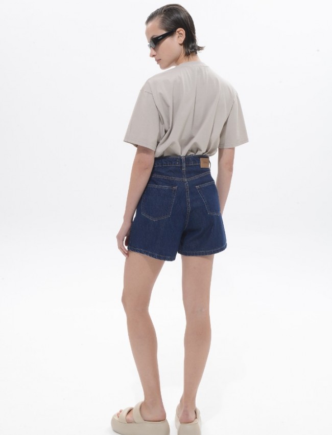 Dark blue THELMA denim shorts