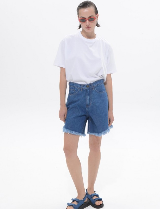 Mid Blue Domna Denim Shorts Sac & Co