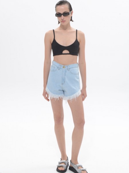 Light blue TULUM denim shorts