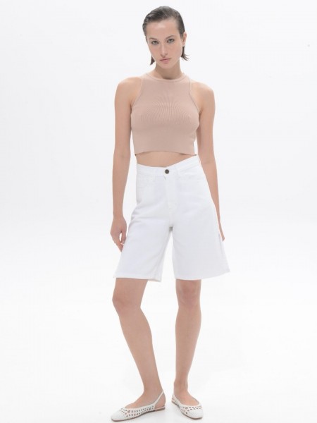 White Denim Daniela Bermuda Sac@Co 