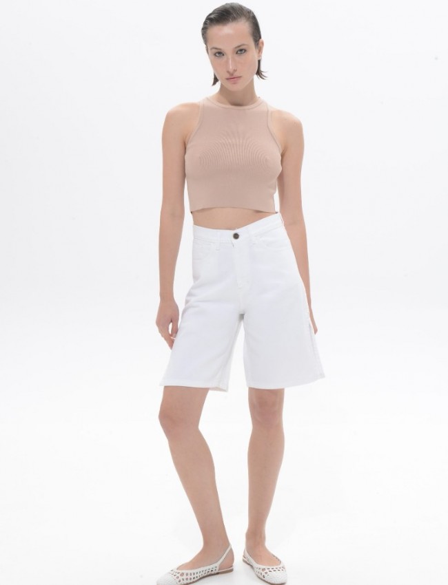 White Denim Daniela Bermuda Sac@Co 