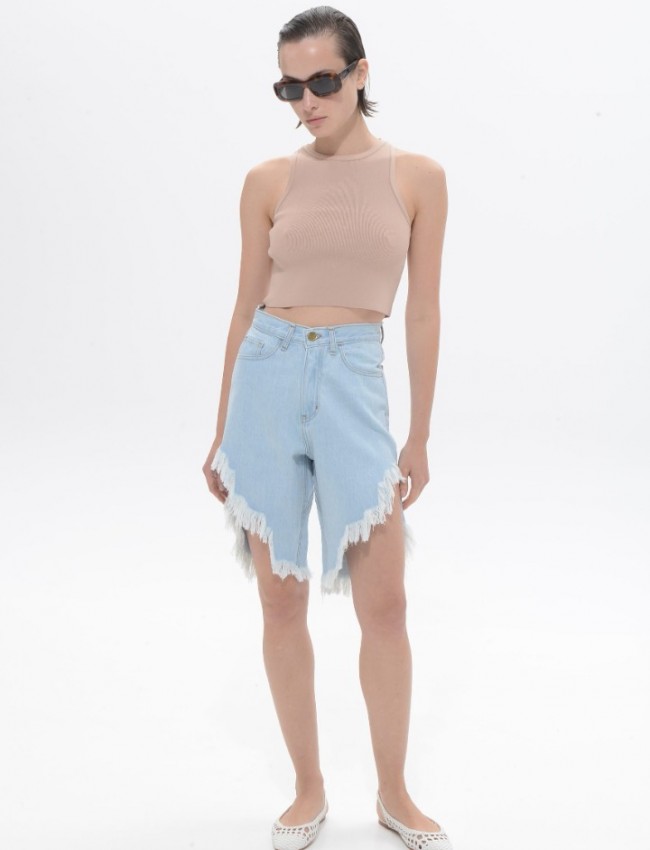 Light Blue Denim Analu Shorts Sac@Co