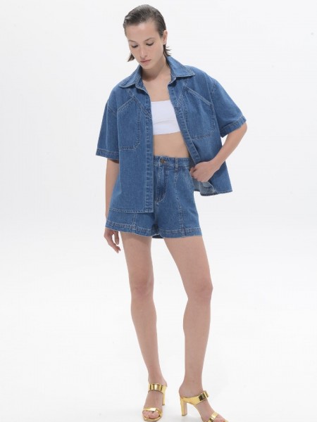 Mid blue ODETTE denim jacket