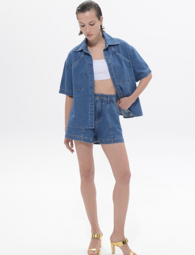 Mid blue ODETTE denim jacket