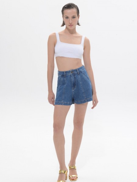 Mid blue BRITNEY denim shorts