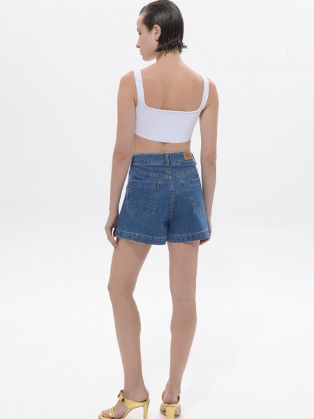 Mid blue BRITNEY denim shorts