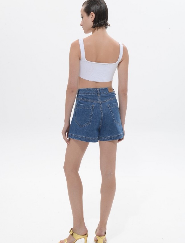 Mid blue BRITNEY denim shorts