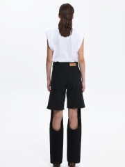 Black denim DANAE cowboy denim pants