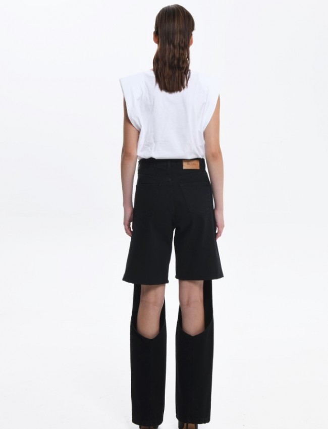 Black denim DANAE cowboy denim pants