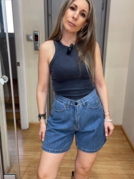 Mid Blue Denim Noema Shorts Sac@Co 