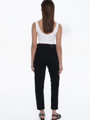 Off White Bamboo Cropped Top Marilliza Sac@Co 