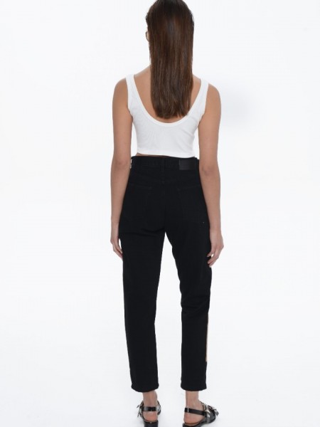 Off White Bamboo Cropped Top Marilliza Sac@Co 