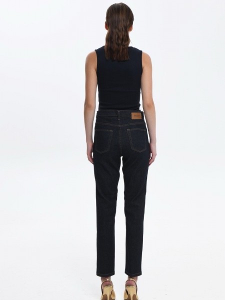 RINA DENIM PANTS DARK BLUE