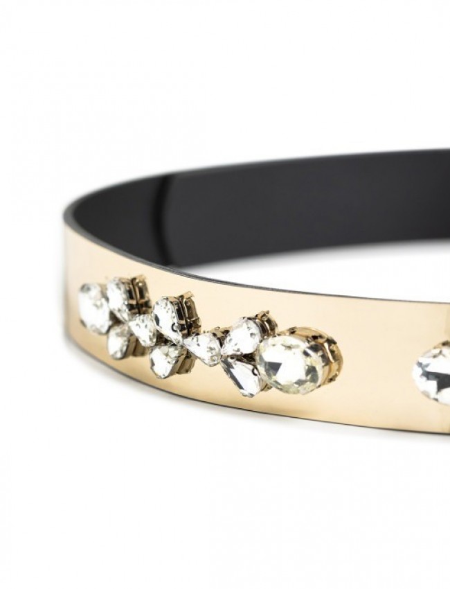 Χρυσή ζώνη με strass Access