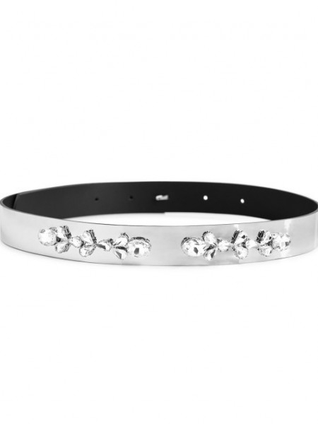 Ασημί ζώνη με strass Access