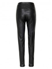 Μαύρο ψηλόμεσο faux-leather παντελόνι σε στενή γραμμή χωρίς τσέπες, με κρυφό φερμουάρ εσωτερικά στον ποδόγυρο και κλείσιμο με κρυφό φερμουάρ και κουμπί μπροστά Access