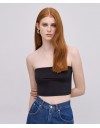 Μαύρη ελαστική strapless μπλούζα–μπούστο με λάστιχο στο επάνω μέρος Access