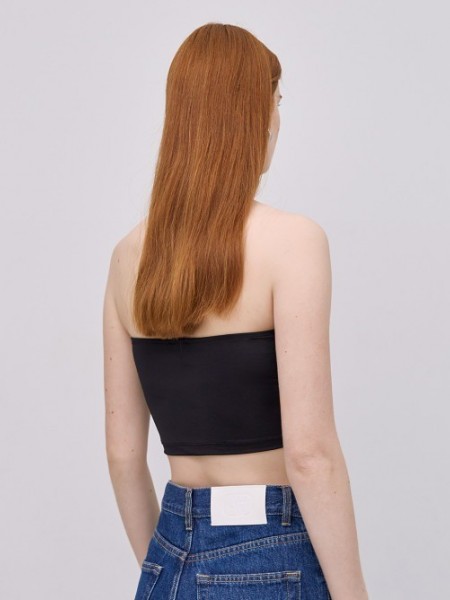 Μαύρη ελαστική strapless μπλούζα–μπούστο με λάστιχο στο επάνω μέρος Access