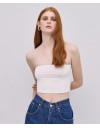 Λευκή ελαστική strapless μπλούζα–μπούστο με λάστιχο στο επάνω μέρος Access