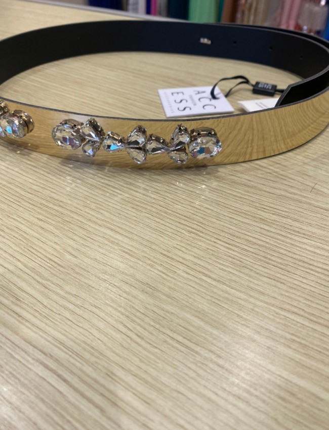 Χρυσή ζώνη με strass Access