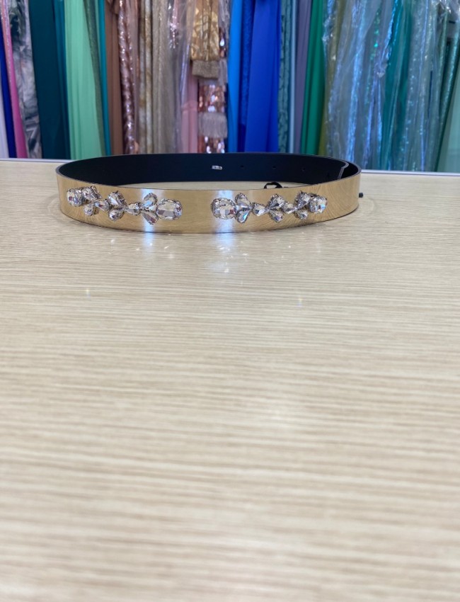 Χρυσή ζώνη με strass Access