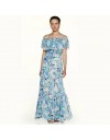 Floral printed σιελ ψηλόμεση maxi μουσελίνα φούστα με βολάν σε επίπεδα και κλείσιμο με κρυφό φερμουάρ πίσω Access