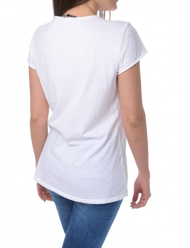Λευκό κοντομάνικο T-shirt με τύπωμα ALE