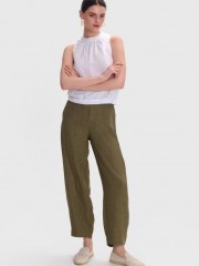 Χακί ψηλόμεσο slouchy-fit παντελόνι με διακοσμητικές ραφές, λάστιχο πίσω στην μέση και πλαϊνές τσέπες ale 