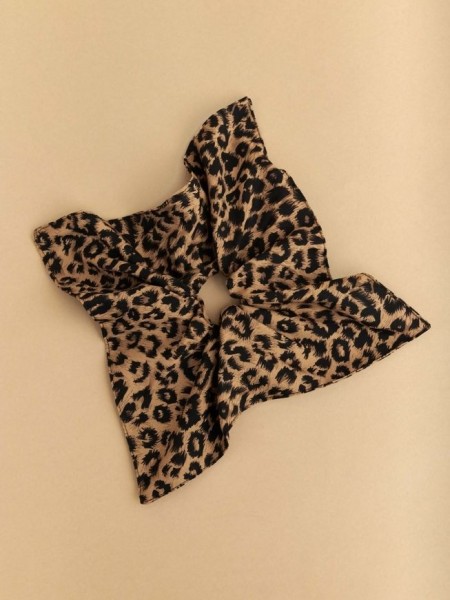 Animal printed καφέ scrunchie Attrattivo 