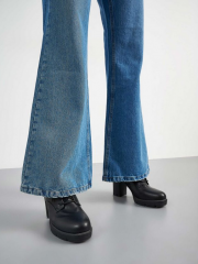 Blue jean high-waisted παντελόνι, με μπροστινές και πίσω τσέπες Attrattivo