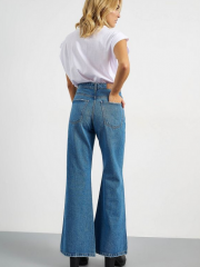 Blue jean high-waisted παντελόνι, με μπροστινές και πίσω τσέπες Attrattivo
