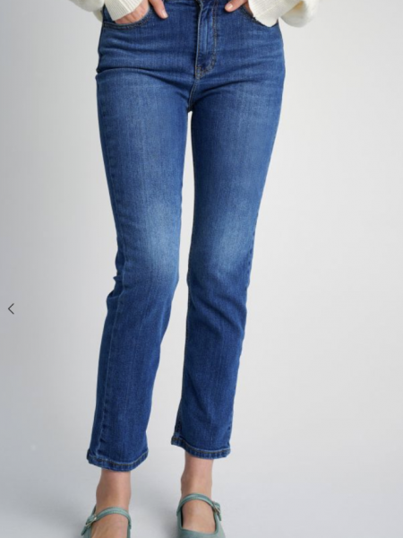 Blue jean παντελόνι regular fit χωρίς έντονα ξαβάμματα, με ταμπά γαζιά και τετράγωνες τσέπες πίσω Attrattivo 
