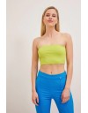 Lime strapless cropped τοπ Enzzo