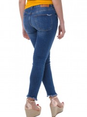 Μπλε skinny jean με ξέφτι στο τελείωμα Innoccent 